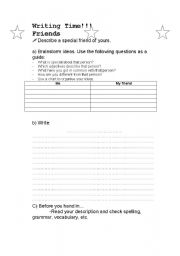 English Worksheet: Writing Time!!!