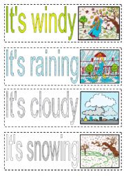 English Worksheet: Weather card 1