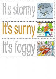 English Worksheet: Weather card 2