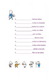 English worksheet: occupations