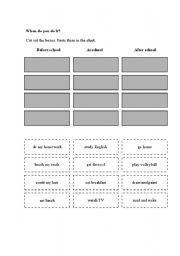 English Worksheet: When do you do it