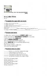 English Worksheet: In A Little While
