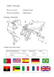 English Worksheet: Countries