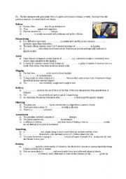 English Worksheet: Crime