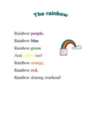 English worksheet: colours