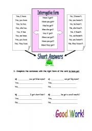 English Worksheet: have got