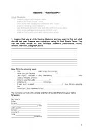 English Worksheet: LISTENING WITH A SONG - MADONNA