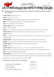 English Worksheet: TRIP AROUND THE WORLD