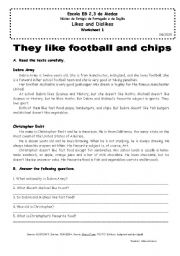 English Worksheet: LIKES AND DISLIKES