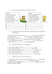 English Worksheet: Compaeartives and Superlatives