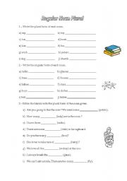 English Worksheet: Regular Noun Plural