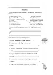 English Worksheet: If Clause