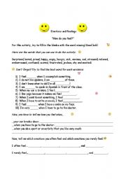 English Worksheet: Emotions and Feelings