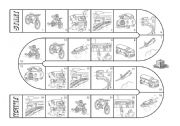 English Worksheet: Means of Transport Board Game