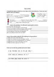 English Worksheet: Present simple