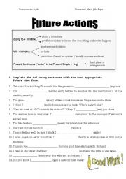 English Worksheet: future