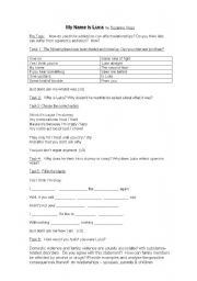 English Worksheet: Song activity My name is Luka 