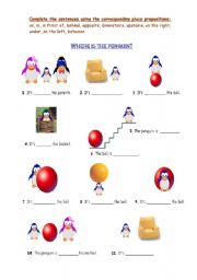 English Worksheet: Wheres the penguin?