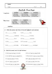 English Worksheet: Present Simple - To be