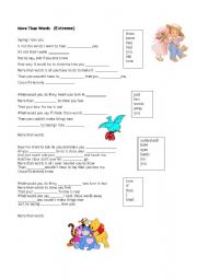 English Worksheet: MORE THAN WORDS