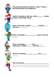 English Worksheet: Clothes worksheet