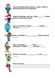 Clothes worksheet