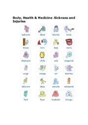 English Worksheet: health problems