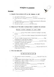 English Worksheet: connectors