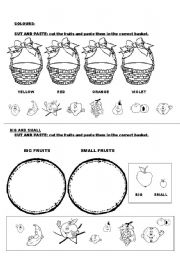 English Worksheet: fruits