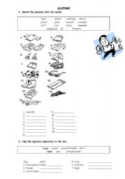 English Worksheet: Clothes