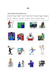 English Worksheet: Jobs