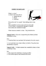 English Worksheet: Crime Role Play