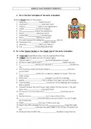 English Worksheet: Past Simple or Present Perfect?