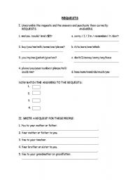 English Worksheet: Requests