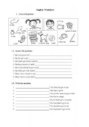 English Worksheet