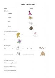 English worksheet: clothes