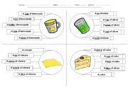 English Worksheet: Food and Quantities