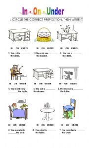 prepositions for kids