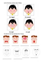 English Worksheet: Talking about fellings and emotions