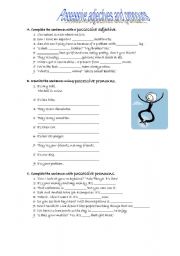 English Worksheet: Possessive Adjectives and Possessive Pronouns