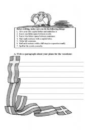 English Worksheet: writing