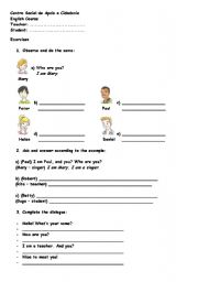 English Worksheet: Greetings