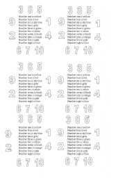 English Worksheet: numbers and colours