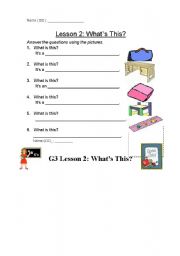 English Worksheet: Whats This?