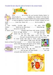 English Worksheet: easter