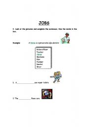 English worksheet: jobs