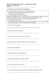 English Worksheet: Reading comprehension - Simple present