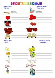 English Worksheet: this -t hese/ that - those