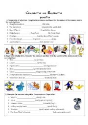 English Worksheet: Comparative and superlative