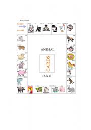 English Worksheet: Animals-boardgame-part2